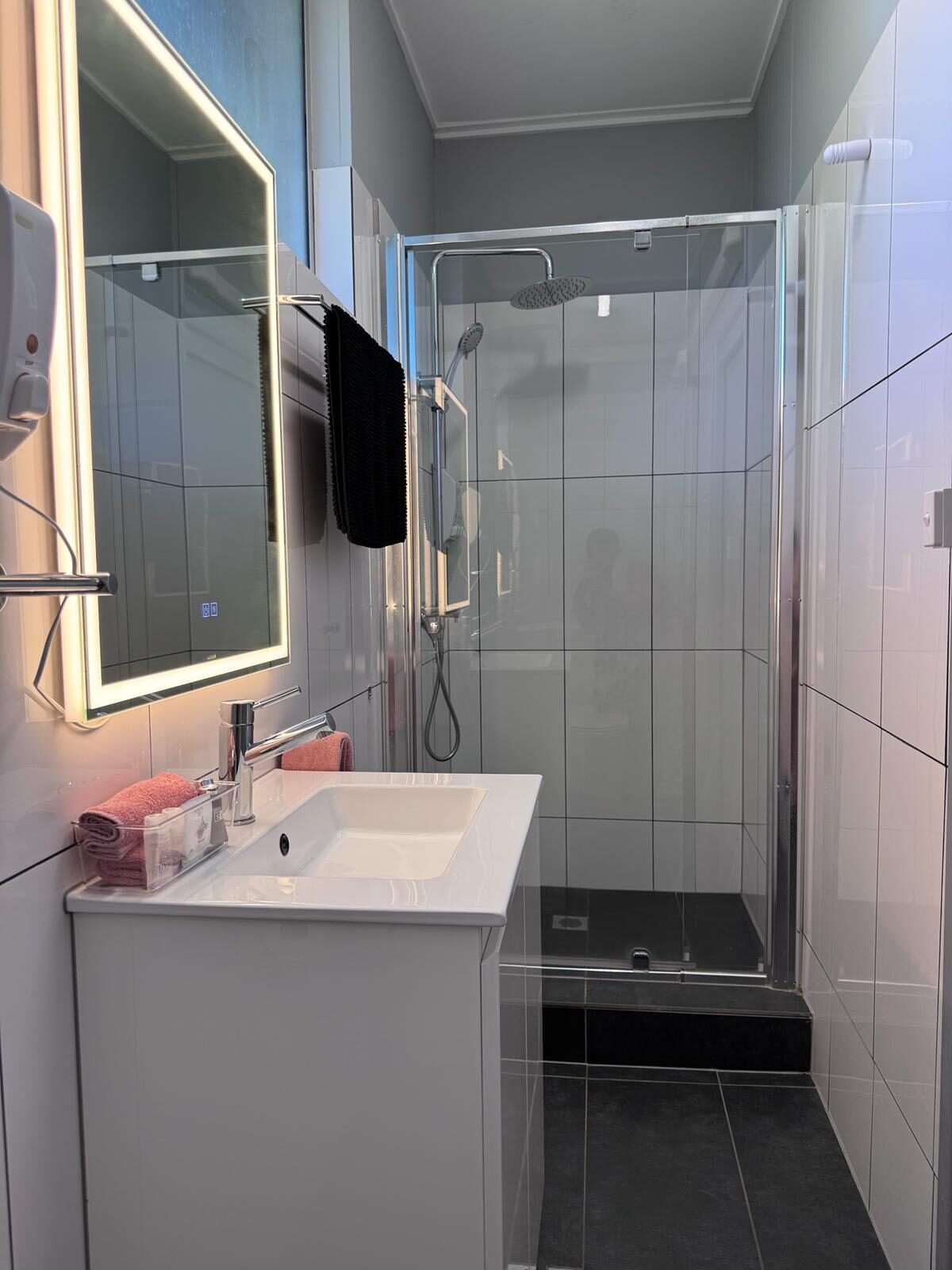 Brand-new shower and vanity